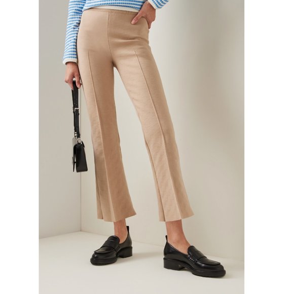 High Sport Cropped Kick-Leg Pants, Neutral Size XS - Picture 1 of 7